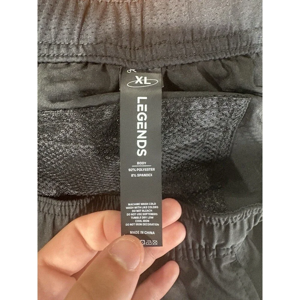 Legends Luka Athletic Shorts Men’s XL Black Training Gym Running Linerless